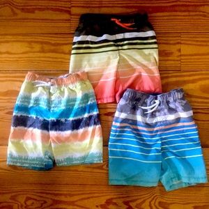 Three Toddler Swim Trunks- Boys Size 4T